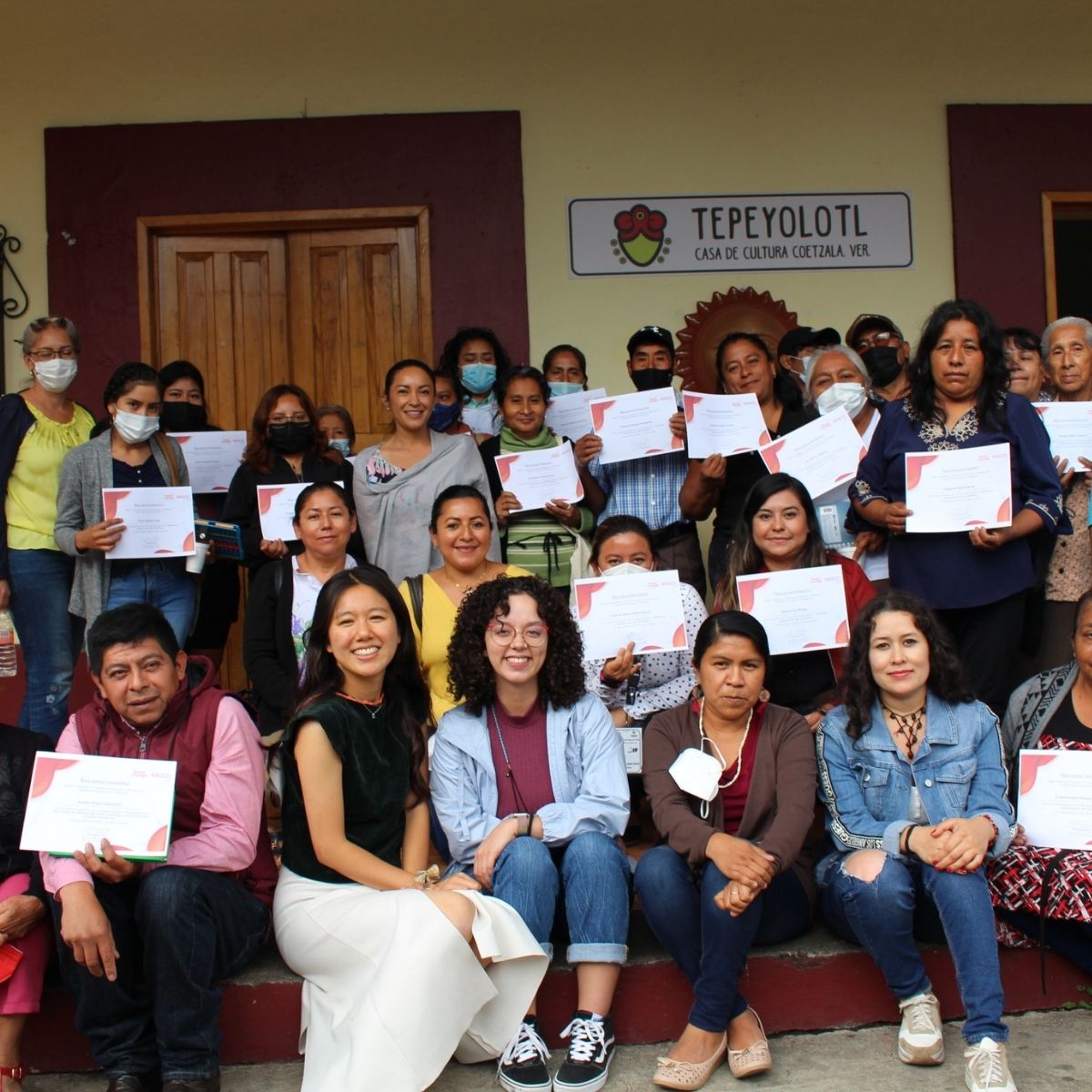 Empowering women in coffee: a photo celebrating program graduates, inspiring commitment to Central American producers.